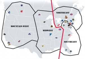 NHL Realignment Map - Week 5