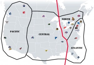 NHL Realignment Map - Week 10