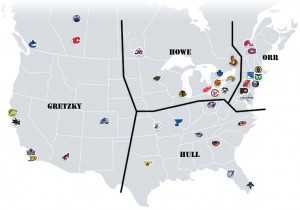 NHL Realignment Map - Week Thirteen