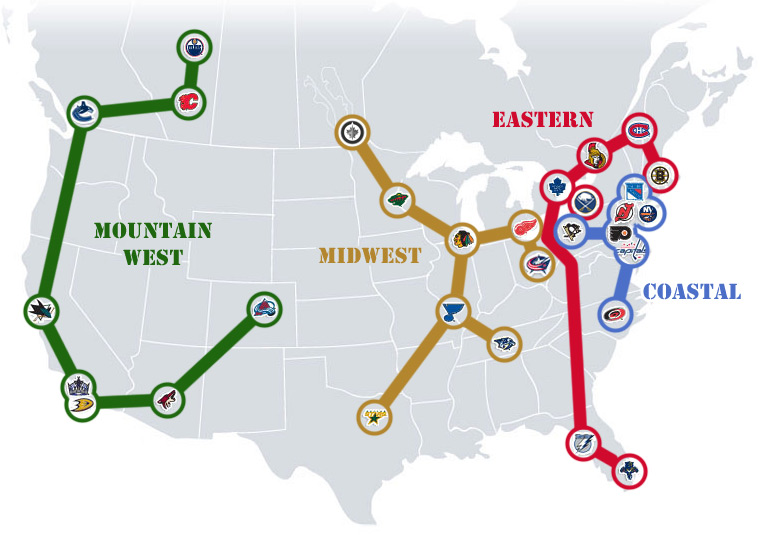 names of the new conferences in the NHL 