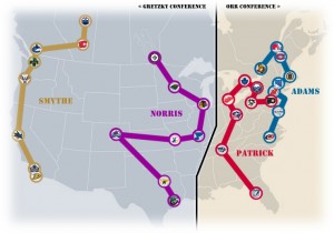 NHL Realignment Map - Week 37